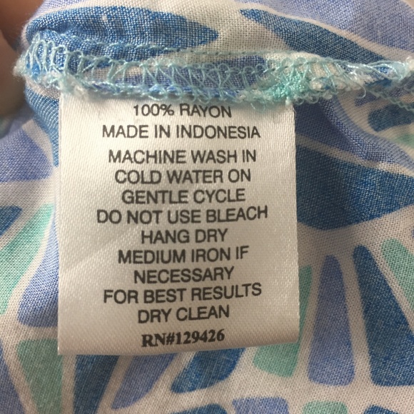 Escapada | Blue Patterned Mosaic Crossover Vacation Tunic - Picture 5 of 6